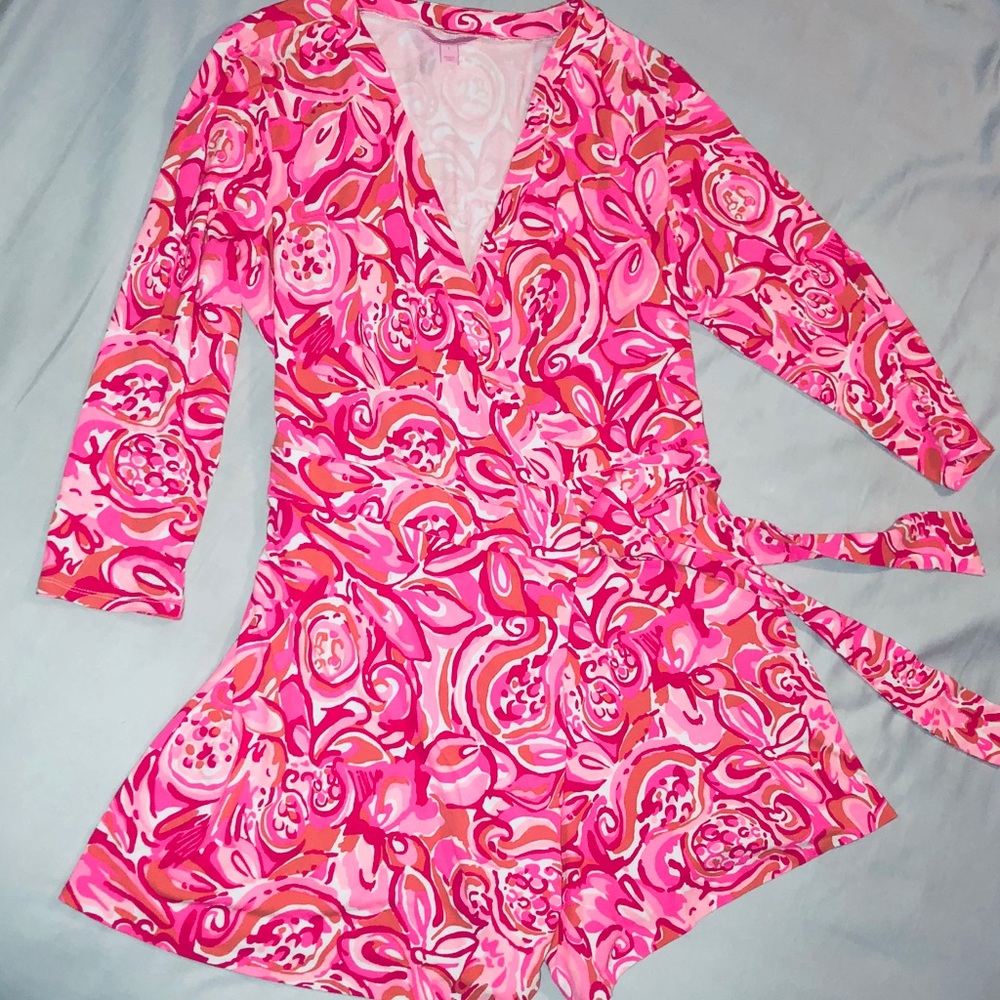 Karlie Wrap Romper Pink Pout Mango Salsa